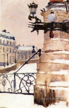 Vinter I Paris Hiver à Paris Norwegian Frits Thaulow Peinture à l'huile